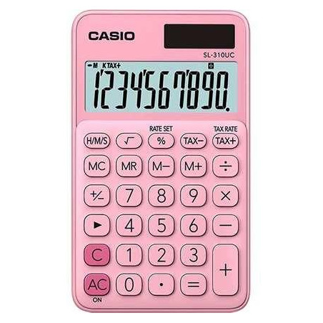 (SL-310UC-PK) CASIO CALCULADORA DE OFICINA SL-310UC-PK 10 DÍGITOS ROSA CLARO
