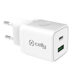 (TC2USBUSBC20WWH) CELLY CARGADOR PARED 1 USB - 1 USB-C 20W BLANCO