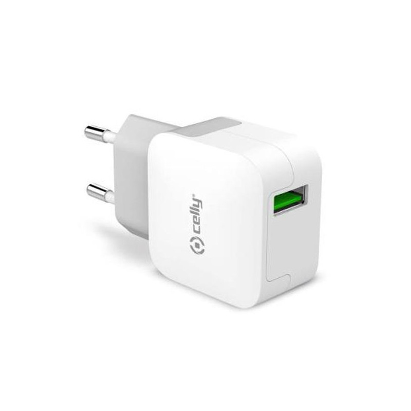 (TCUSBTURBO) CELLY CARGADOR PARED 1 USB 2.4A BLANCO (TCUSBTURBO) CELLY CARGADOR PARED 1 USB 2.4A BLANCO