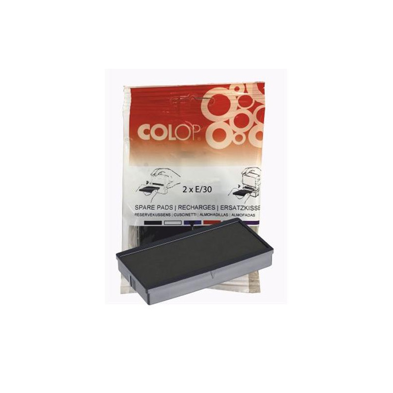 (107183) COLOP ALMOHADILLA E/30 NEGRO BLISTER -2U- (107183) COLOP ALMOHADILLA E/30 NEGRO BLISTER -2U-