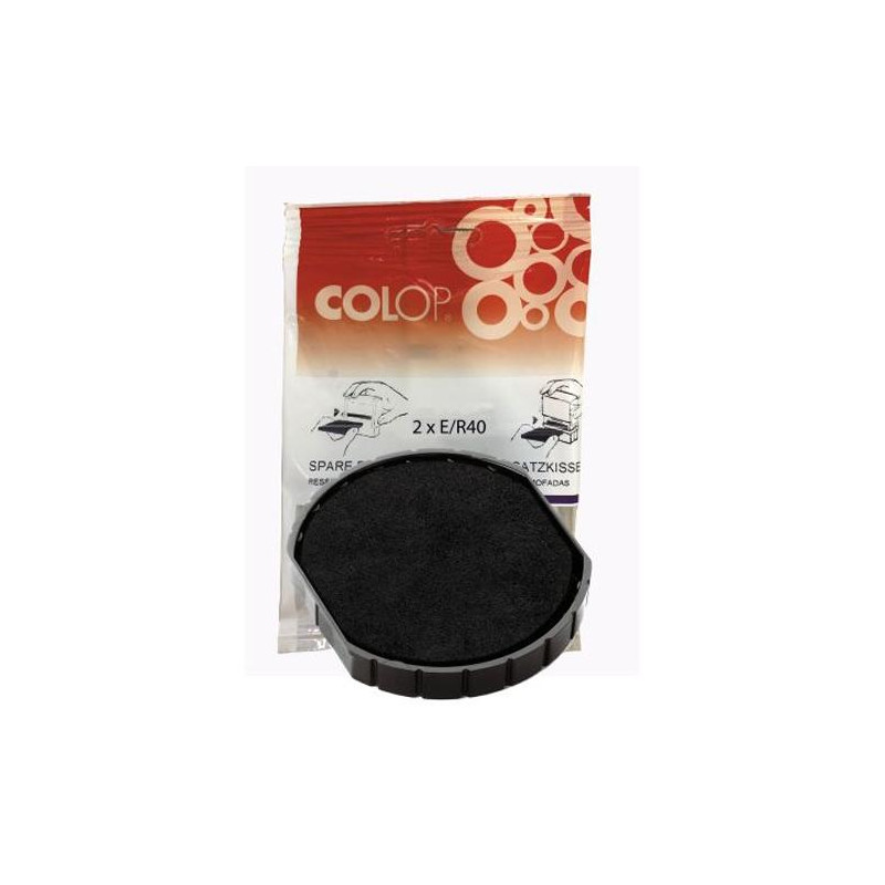 (107404) COLOP ALMOHADILLA E/R40 NEGRO BLISTER -2U- (107404) COLOP ALMOHADILLA E/R40 NEGRO BLISTER -2U-