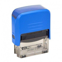 (501093) COLOP SELLO PRINTER C20 FORMULA " DEVOLUCIÓN " ALMOHADILLA E/20 14X38MM AZUL