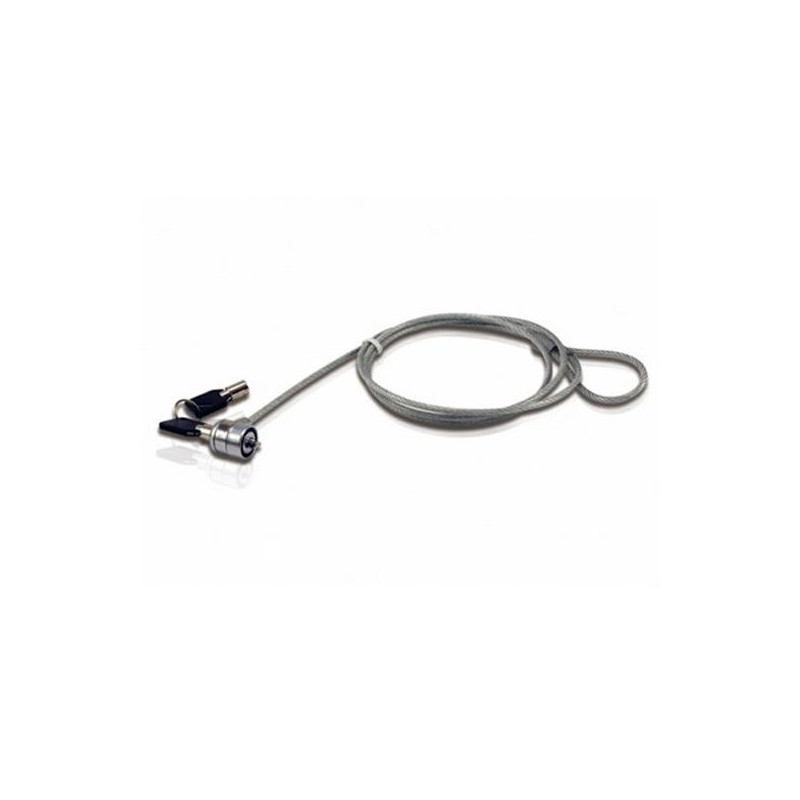 (CNBSLOCK15) CONCEPTRONIC CABLE DE SEGURIDAD PARA PORTÁTIL CON LLAVE 1.5 M NEGRO/GRIS