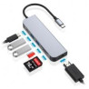 (DONN02G) CONCEPTRONIC ADAPTADOR HUB 6 EN 1 USB-C A HDMI/USB-C/USB 3.0/SD/MICRO SD GRIS