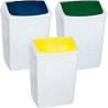 (24260AM) DENOX PAPELERA TAPA BASCULANTE 55L AMARILLO