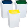 (24260BL) DENOX PAPELERA TAPA BASCULANTE 55L BLANCO
