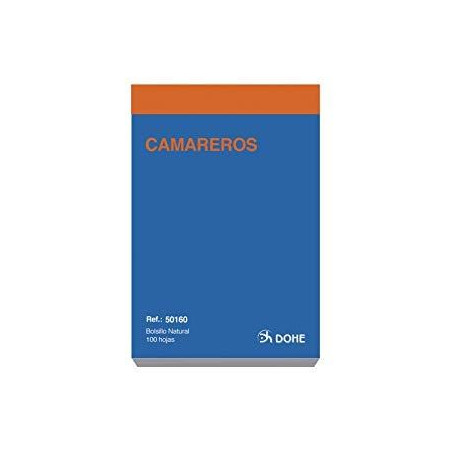 (50160) DOHE TALONARIO CAMAREROS BOLSILLO NATURAL SENCILLO -10U-