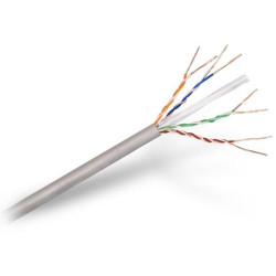 (A135-0261) AISENS BOBINA DE CABLE DE RED RJ45 CAT.6 UTP RÍGIDO AWG24 PARA INSTALACIÓN GRIS 100M