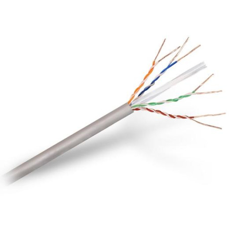 (A135-0262) AISENS BOBINA DE CABLE DE RED RJ45 CAT.6 UTP RÍGIDO AWG24 PARA INSTALACIÓN GRIS 305M