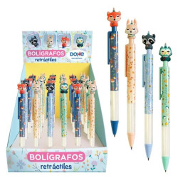 (51212) DOHE BOLÍGRAFO RETRÁCTIL FOREST ELVES 4 MODELOS COLORES SURTIDOS TINTA AZUL EXPOSITOR DE 36 UD