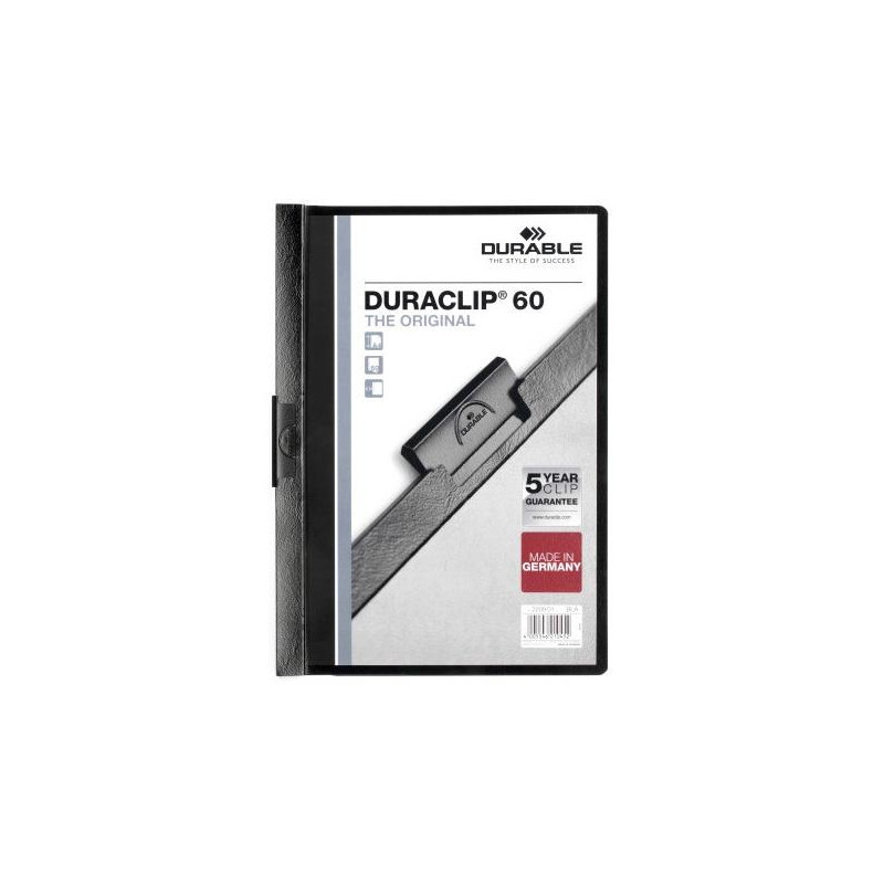 (220901) DURABLE CARPETA DOSSIER PINZA DURACLIP 60 NEGRO A4 -25U- (220901) DURABLE CARPETA DOSSIER PINZA DURACLIP 60 NEGRO A4 -25U-