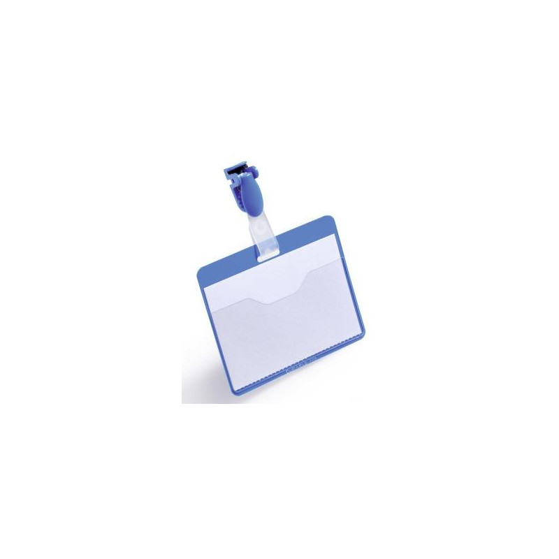 (810606) DURABLE PORTANOMBRES ABIERTO CON CLIP GIRATORIO 60X90MM AZUL (810606) DURABLE PORTANOMBRES ABIERTO CON CLIP GIRATORIO 60X90MM AZUL