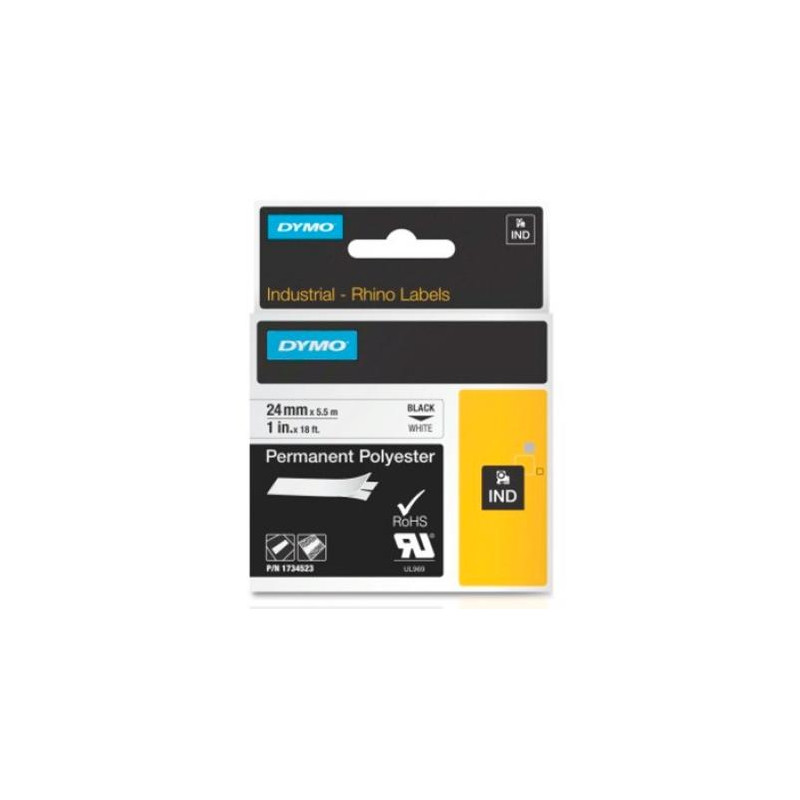 (1734523) DYMO RHINO CINTA DE ETIQUETAS INDUSTRIAL ADHESIVA ID1-24 (1734523) DYMO RHINO CINTA DE ETIQUETAS INDUSTRIAL ADHESIVA ID1-24