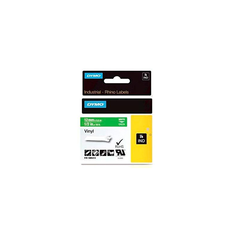 (1805414) DYMO RHINO CINTA DE ETIQUETAS INDUSTRIAL ADHESIVA ID1-12 (1805414) DYMO RHINO CINTA DE ETIQUETAS INDUSTRIAL ADHESIVA ID1-12