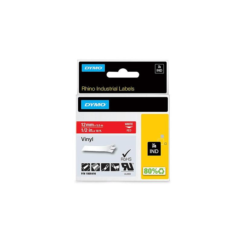(1805416) DYMO RHINO CINTA DE ETIQUETAS INDUSTRIAL ADHESIVA ID1-12 (1805416) DYMO RHINO CINTA DE ETIQUETAS INDUSTRIAL ADHESIVA ID1-12