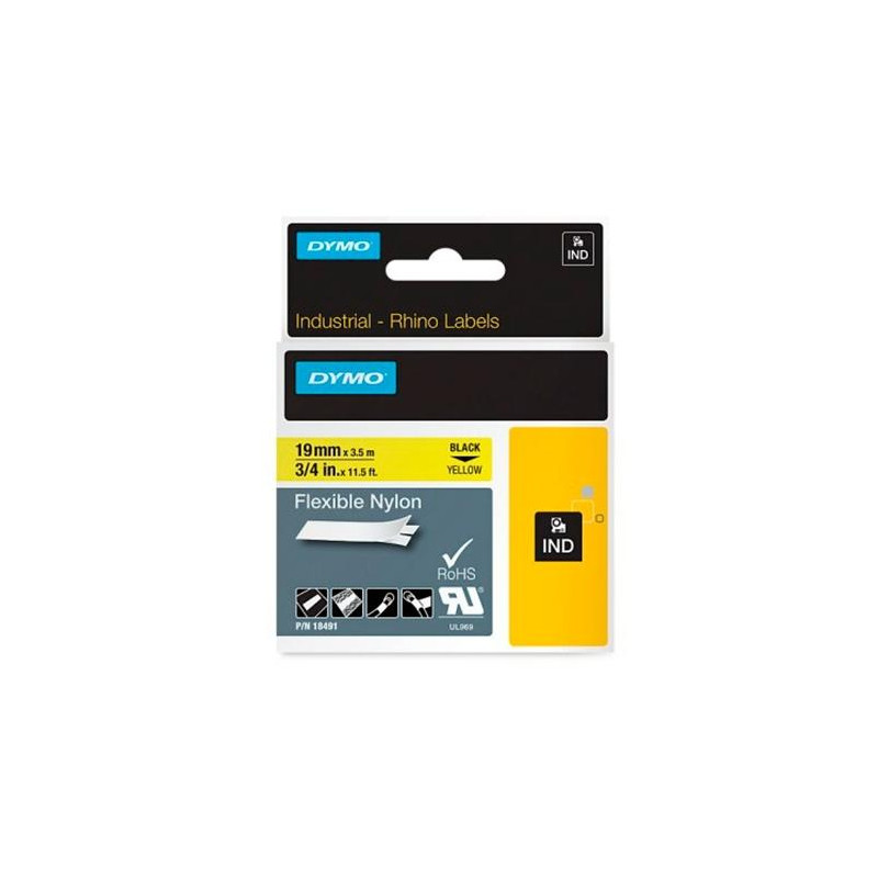 (18491) DYMO RHINO CINTA DE ETIQUETAS INDUSTRIAL ADHESIVA ID1-19 (18491) DYMO RHINO CINTA DE ETIQUETAS INDUSTRIAL ADHESIVA ID1-19