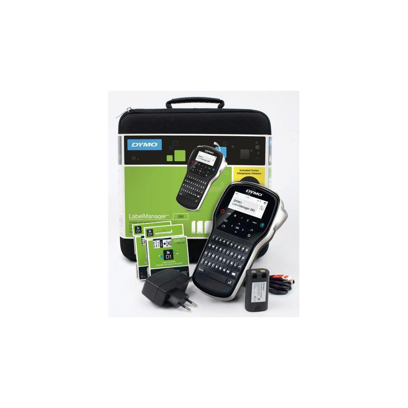 (2091152) DYMO KIT IMPRESORA DE ETIQUETAS LABELMANAGER 280 TECLADO QWERTY + ETIQUETAS DE 6-12 MM D1+ CARGADOR (2091152) DYMO KIT IMPRESORA DE ETIQUETAS LABELMANAGER 280 TECLADO QWERTY + ETIQUETAS DE 6-12 MM D1+ CARGADOR