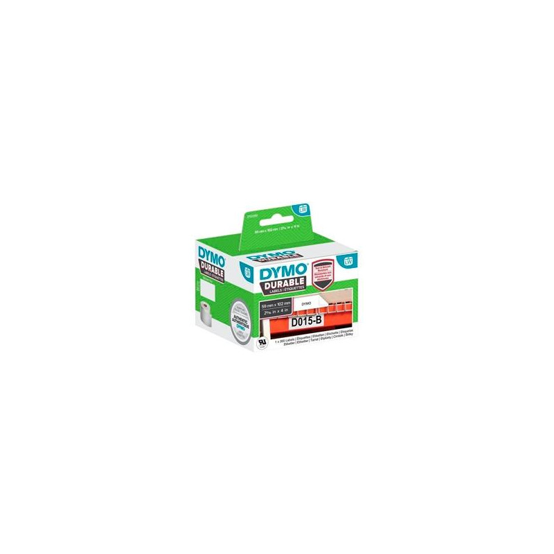 (2112290) DYMO CINTA ADHESIVA DURABLE LABELWRITER LABELS 102X59MM  NEGRO SOBRE FONDO BLANCO