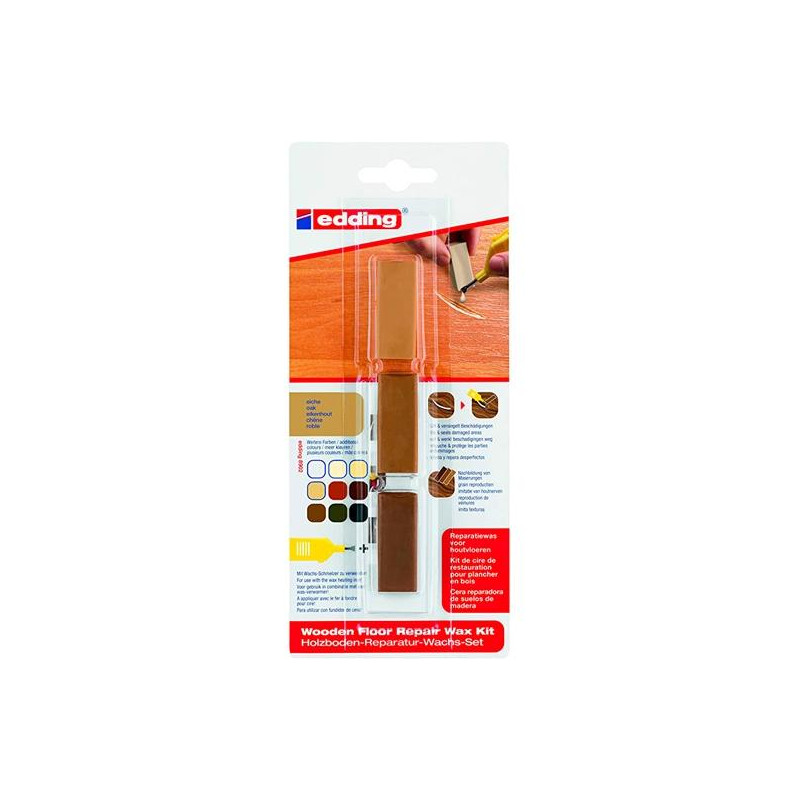 (E-8902-1-4603) EDDING JUEGO DE CERA REPARADORA 8902 SUELOS DE MADERA ROBLE -BLISTER 3U- (E-8902-1-4603) EDDING JUEGO DE CERA REPARADORA 8902 SUELOS DE MADERA ROBLE -BLISTER 3U-