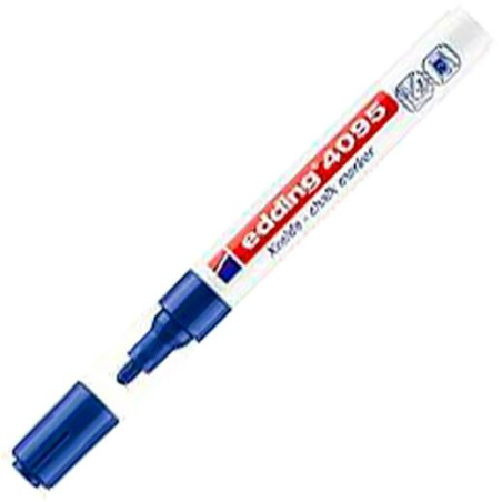 (4095-03) EDDING MARCADOR DE TIZA LÍQUIDA 4095 BORRABLE AZUL