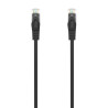 (A145-0585) AISENS CABLE DE RED LATIGUILLO RJ45 LSZH CAT.6 UTP AWG24 NEGRO 30 CM