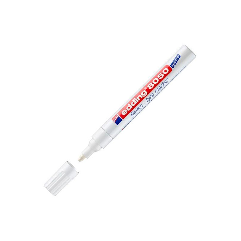 (8050-49) EDDING MARCADOR PERMANENTE PARA NEUMÁTICOS Y SUPERFICIES DE GOMA BLANCO (8050-49) EDDING MARCADOR PERMANENTE PARA NEUMÁTICOS Y SUPERFICIES DE GOMA BLANCO