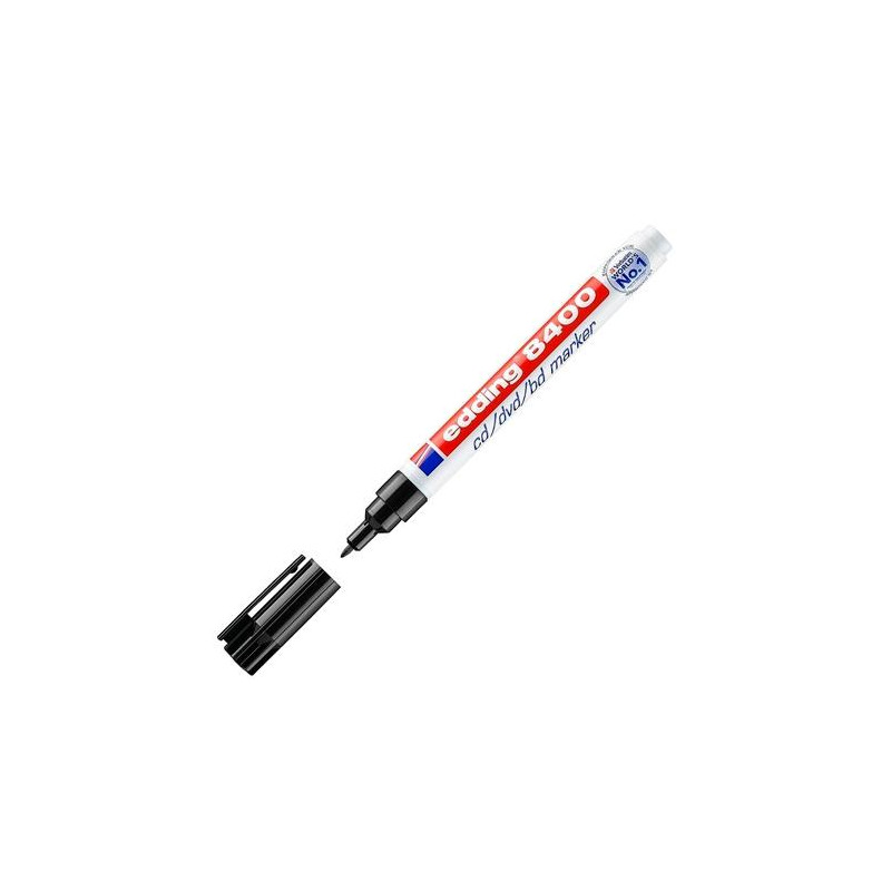 (8400-01) EDDING MARCADOR PERMANENTE 8400 PARA CD/DVD/BDS NEGRO (8400-01) EDDING MARCADOR PERMANENTE 8400 PARA CD/DVD/BDS NEGRO