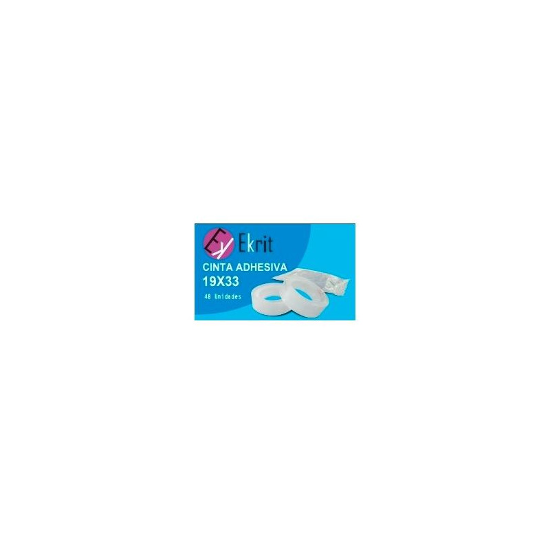 (EKR015) EKRIT CINTA ADHESIVA TRANSPARENTE ROLLO 19MM X 33M EN BOLSITA (EKR015) EKRIT CINTA ADHESIVA TRANSPARENTE ROLLO 19MM X 33M EN BOLSITA