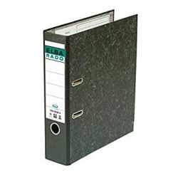 (100081018) ELBA ARCHIVADOR PALANCA A4 LOMO ANCHO RADO CLÁSICO CARTÓN FORRADO JASPEADO NEGRO