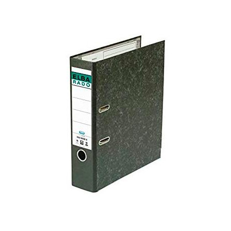 (100081018) ELBA ARCHIVADOR PALANCA A4 LOMO ANCHO RADO CLÁSICO CARTÓN FORRADO JASPEADO NEGRO
