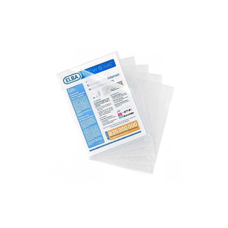 (400005376) ELBA DOSSIER UÑERO STANDARD FOLIO 120 MICRAS CAJA 100U PIEL DE NARANJA TRANSPARENTE (400005376) ELBA DOSSIER UÑERO STANDARD FOLIO 120 MICRAS CAJA 100U PIEL DE NARANJA TRANSPARENTE