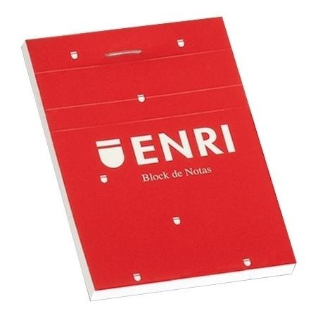 (100102763) ENRI BLOC DE NOTAS GRAPADO 80H A5 4X4 T/BLANDA ROJO