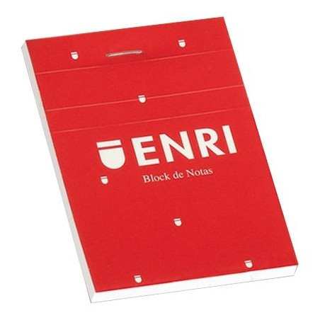 (100105346) ENRI BLOC DE NOTAS GRAPADO 80H A7 4X4 T/BLANDA ROJO