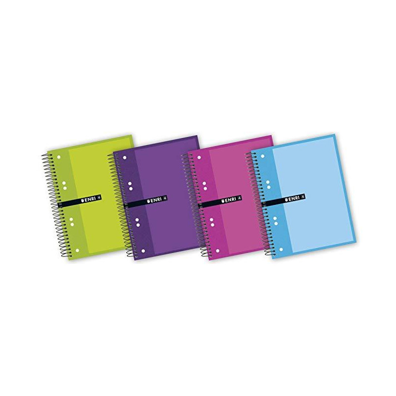 (100430087) ENRI CUADERNO ESPIRAL MICROPERFORADO 140H A5+ 5X5M 6 TALADROS T/EXTRADURAS C/SURTIDOS (100430087) ENRI CUADERNO ESPIRAL MICROPERFORADO 140H A5+ 5X5M 6 TALADROS T/EXTRADURAS C/SURTIDOS