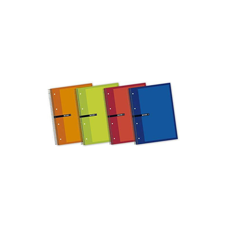 (100430093) ENRI CUADERNO ESPIRAL MICROPERFORADO 120H+40H A4+ 5X5MM 4 TALADROS 5 BANDAS COLOR T/EXTRADURAS C/SURTIDOS (100430093) ENRI CUADERNO ESPIRAL MICROPERFORADO 120H+40H A4+ 5X5MM 4 TALADROS 5 BANDAS COLOR T/EXTRADURAS C/SURTIDOS