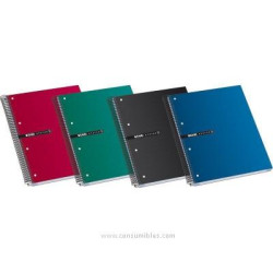 (100435751) ENRI CUADERNO ESPIRAL STATUS MICROPERFORADO 160 HOJAS 5X5 TAPAS EXTRADURAS A5+ COLORES