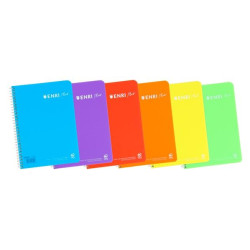 (400133589) ENRI CUADERNO ESPIRAL 80 HOJAS 90GR LISO TAPA PLÁSTICO FOLIO SURTIDOS