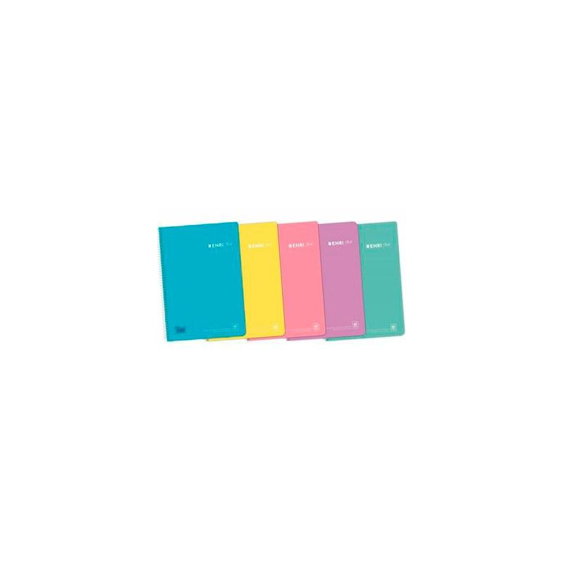 (400150287) ENRI CUADERNO ESPIRAL FOLIO 80H 4X4MM C/M TAPA PP C/SURTIDOS PASTEL (400150287) ENRI CUADERNO ESPIRAL FOLIO 80H 4X4MM C/M TAPA PP C/SURTIDOS PASTEL