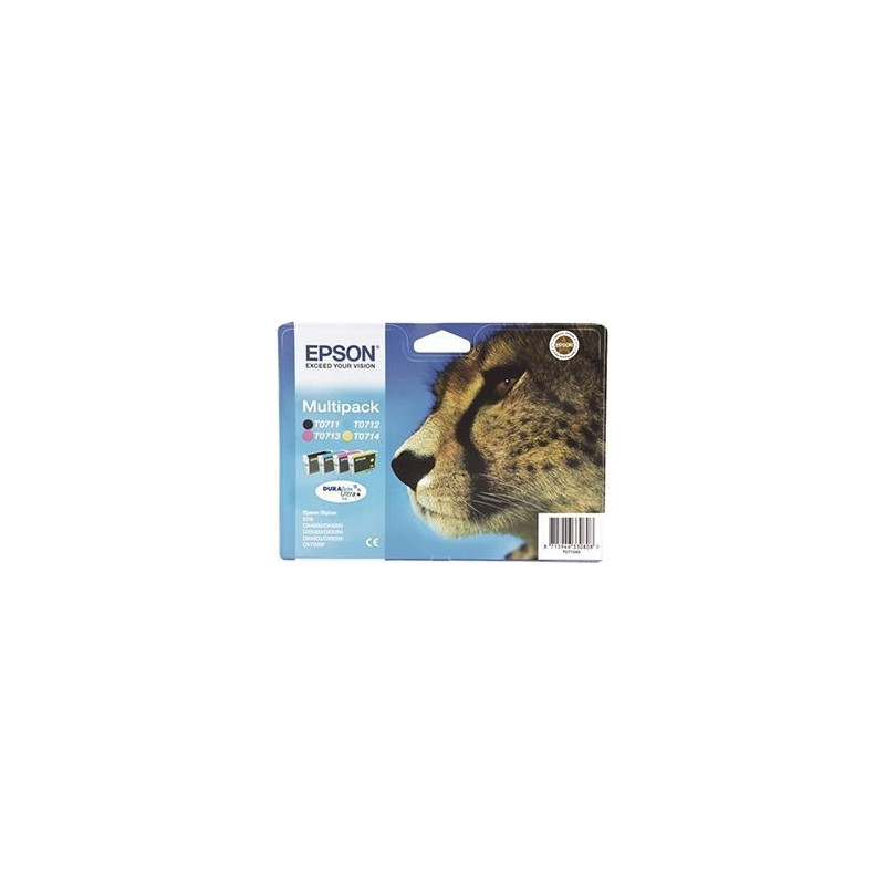 (C13T07154012) EPSON BK / C / M / Y STYLUS D-78/92/120 DX-4000/5000/6000/7000F (T0711+T0712+T0713+T0714) (C13T07154012) EPSON BK / C / M / Y STYLUS D-78/92/120 DX-4000/5000/6000/7000F (T0711+T0712+T0713+T0714)