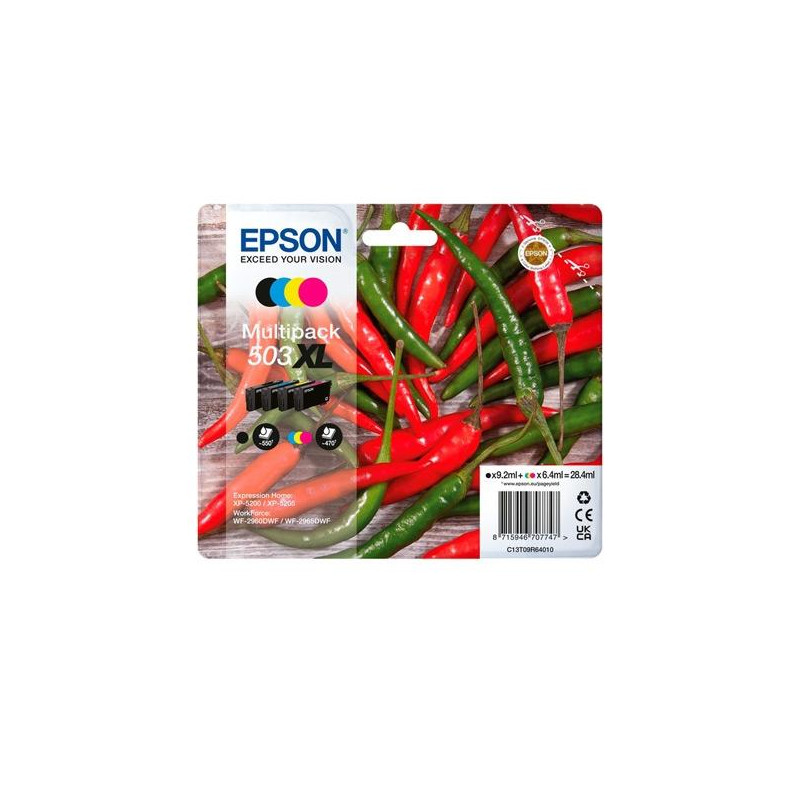 (C13T09R64010) EPSON TINTA MULTIPACK BK / C / M / Y XP-5200 (C13T09R64010) EPSON TINTA MULTIPACK BK / C / M / Y XP-5200