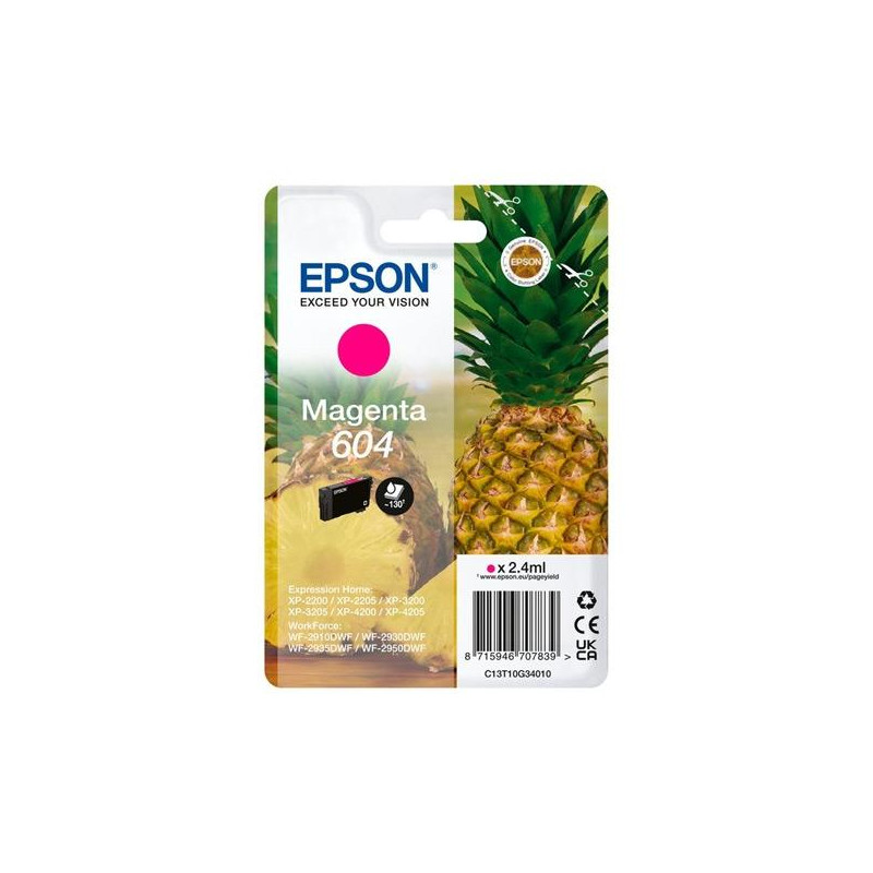 (C13T10G34010) EPSON TINTA MAGENTA 604 XP-2200