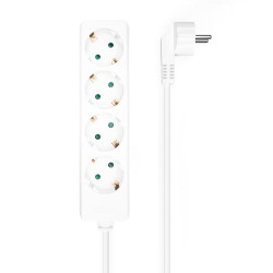 (A154-0533) AISENS REGLETA DE ENCHUFES CON 4 TOMAS SIN INTERRUPTOR CABLE 1
