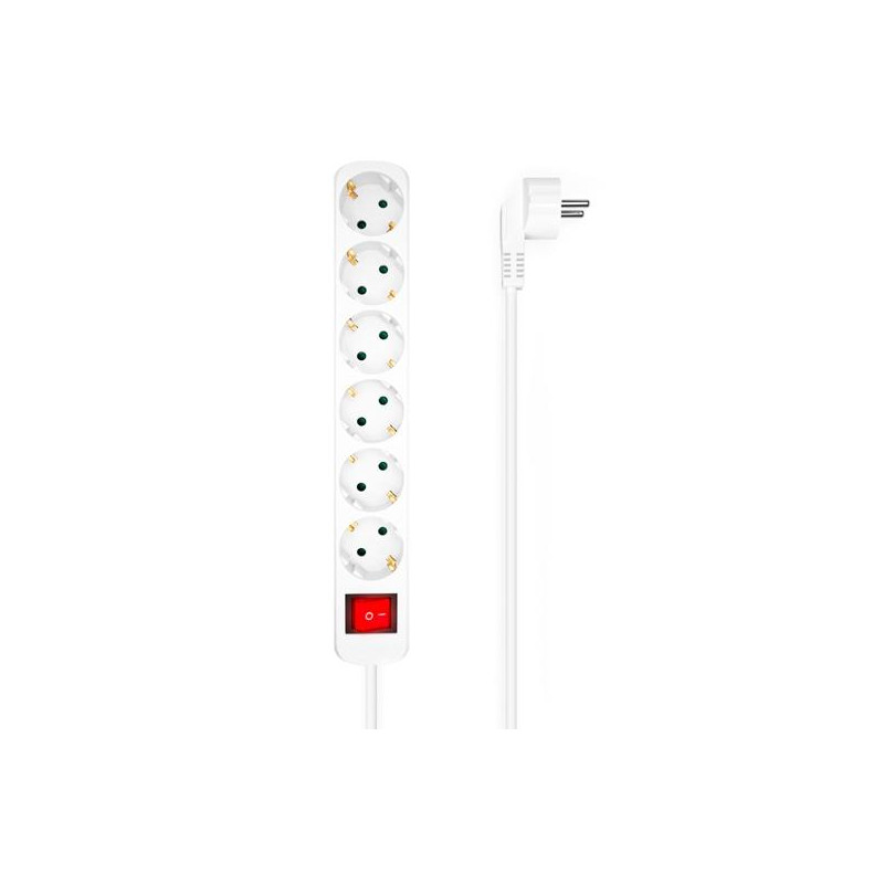 (A154-0535) AISENS REGLETA DE ENCHUFES CON 6 TOMAS CON INTERRUPTOR CABLE 1 (A154-0535) AISENS REGLETA DE ENCHUFES CON 6 TOMAS CON INTERRUPTOR CABLE 1