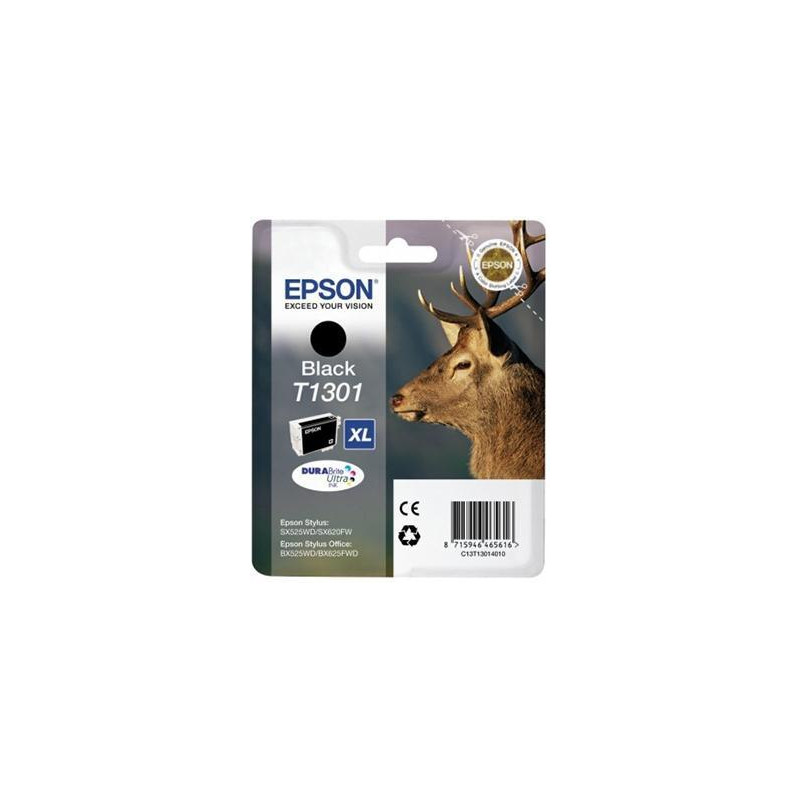(C13T13014012) EPSON TINTA NEGRO STYLUS SX525WD/620FW/ OFFICE B42WD/ 525WD/625FWD/925FWD (C13T13014012) EPSON TINTA NEGRO STYLUS SX525WD/620FW/ OFFICE B42WD/ 525WD/625FWD/925FWD