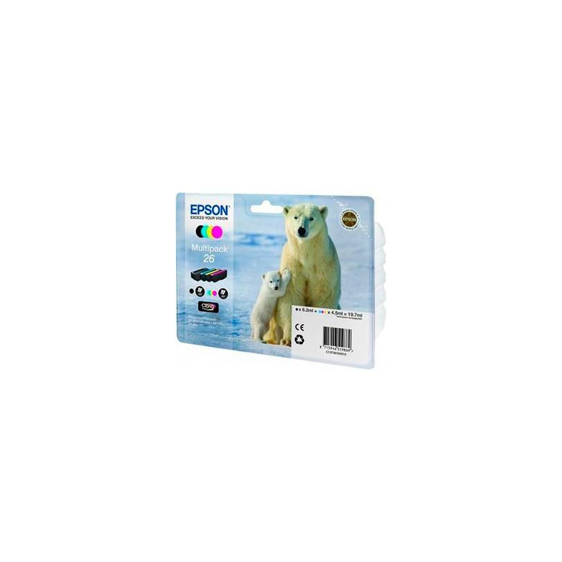 (C13T26164010) EPSON MULTIPACK BK/C/M/Y CLARIA PREMIUM XP 510 520 600 605 610 615 620 625 700 710 720 800 810 820 - 26