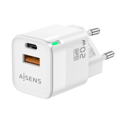 (ASCH-20W2P002-W) AISENS CARGADOR GAN 20W
