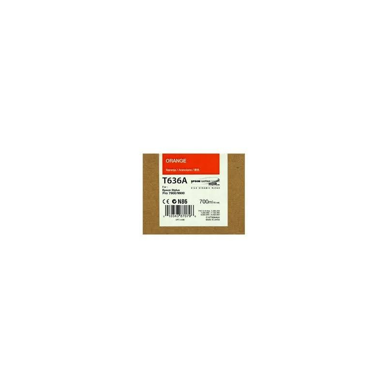 (C13T636A00) EPSON GF STYLUS PHOTO 7900/9900 CARTUCHO NARANJA (C13T636A00) EPSON GF STYLUS PHOTO 7900/9900 CARTUCHO NARANJA