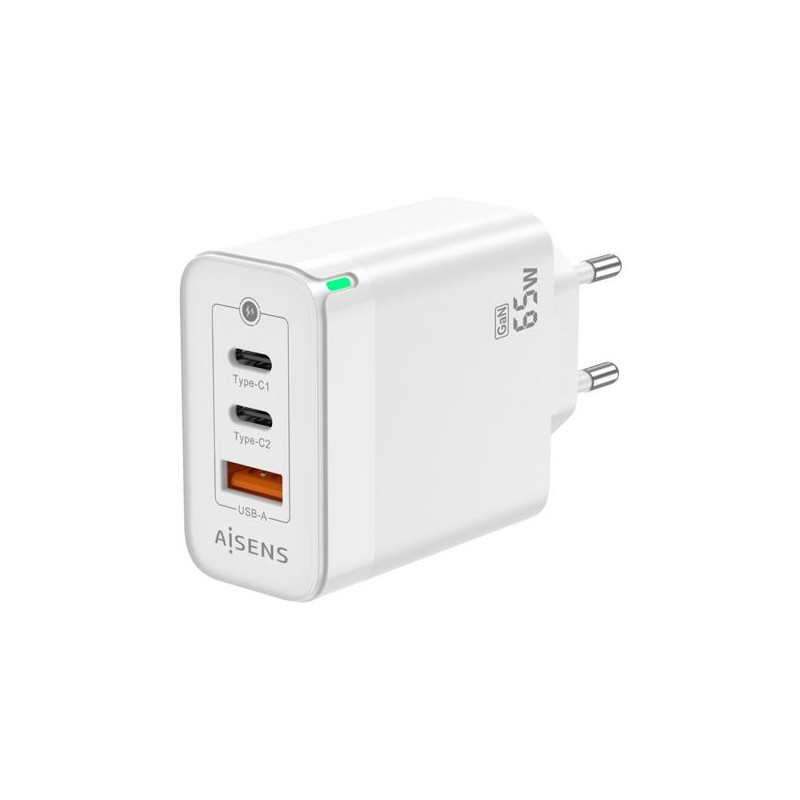 (ASCH-65W3P007-W) AISENS CARGADOR GAN 65W (ASCH-65W3P007-W) AISENS CARGADOR GAN 65W
