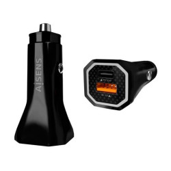 (ASCH-CAR2PQC-BK) AISENS CARGADOR DE COCHE 38W