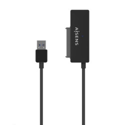 (ASE-35A01B) AISENS ADAPTADOR ASE-35A01B SATA A USB-A USB3.01/USB 3.1 PARA DISCOS DUROS 2.5" Y 3.5" CON ALIMENTADOR NEGRO
